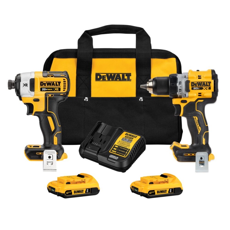 DeWALT DCK248D2 20V MAX XR Brushless Cordless 1/2" Drill / 1/4" Driver Combo Kit