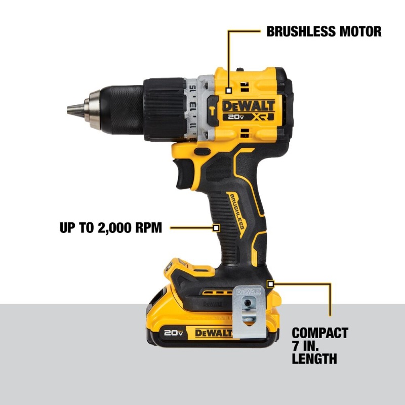 DeWALT DCK249E1M1 20V MAX XR Brushless 2 Tool Combo Kit w/ 1.7 Ah - 4Ah Battery - Image 3