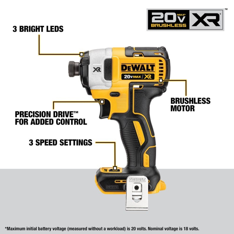 DeWALT DCK449E1P1 20V MAX XR Brushless 4 Tool Combo Kit w/ 1.7 - 5 Ah Battery - Image 4