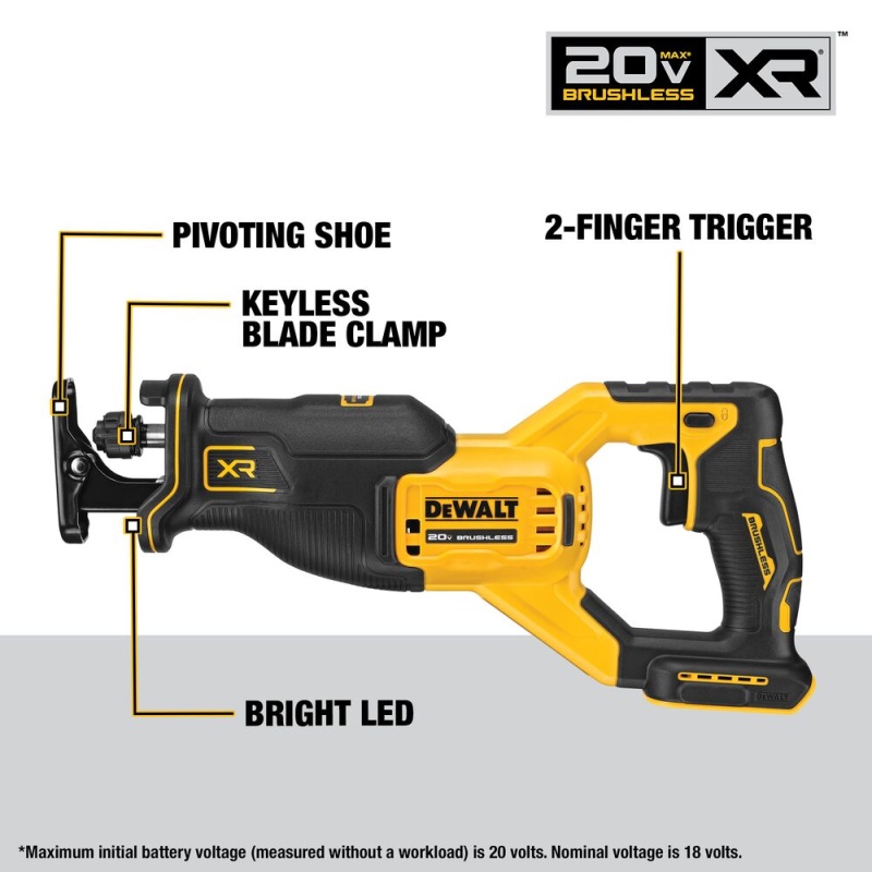 DeWALT DCK449E1P1 20V MAX XR Brushless 4 Tool Combo Kit w/ 1.7 - 5 Ah Battery - Image 5