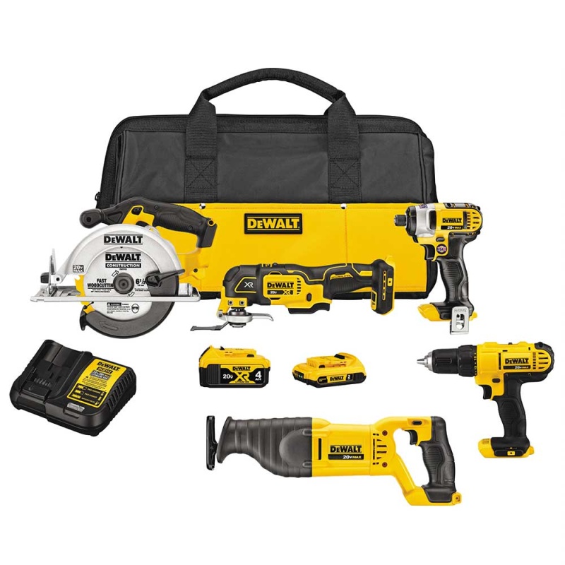 DeWALT DCK551D1M1 20V MAX Lithium-Ion Cordless 5-Tool Combo Kit