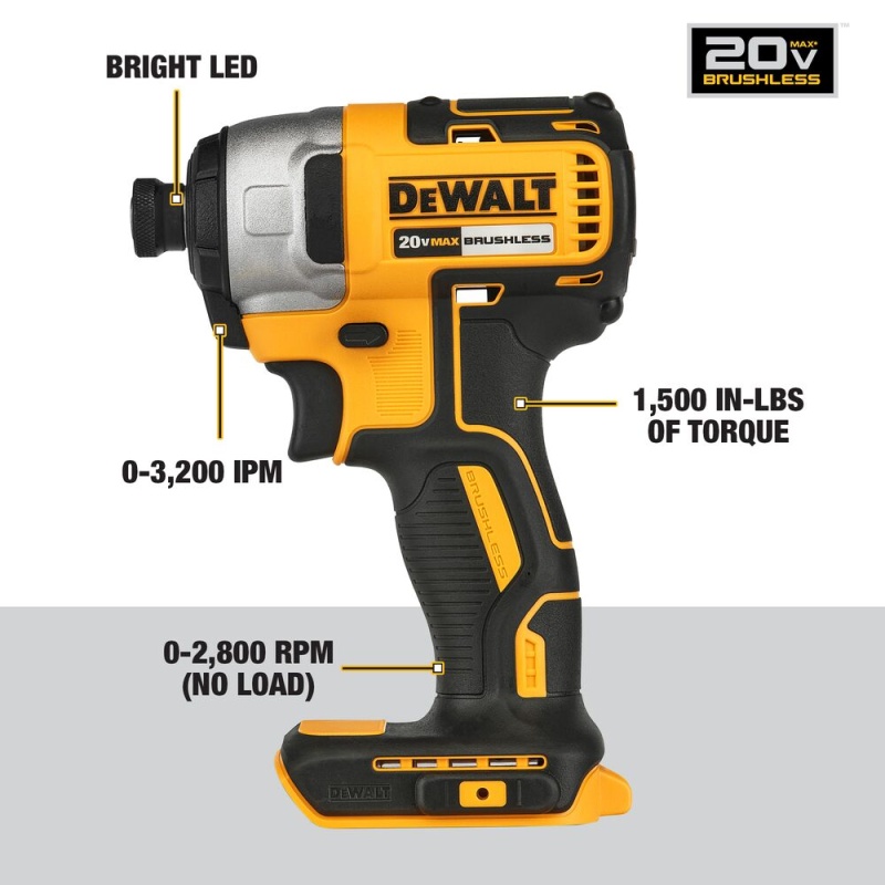 DeWALT DCK675D2 20V Brushless 6 Tool Combo Kit w/ 2 - 2.0AH Battery / Charger - Image 3