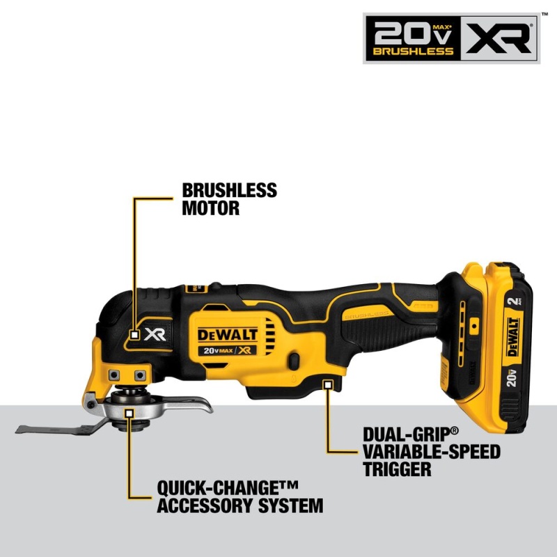 DeWALT DCK675D2 20V Brushless 6 Tool Combo Kit w/ 2 - 2.0AH Battery / Charger - Image 4