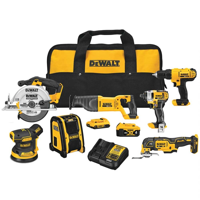 DeWALT DCK771D1M1 20V MAX Lithium-Ion Cordless 7-Tool Combo Kit