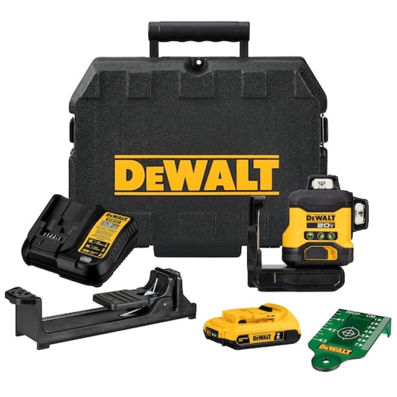 DeWALT DCLE34031D1 20V 3 x 360 Green Horizontal Line Laser Kit