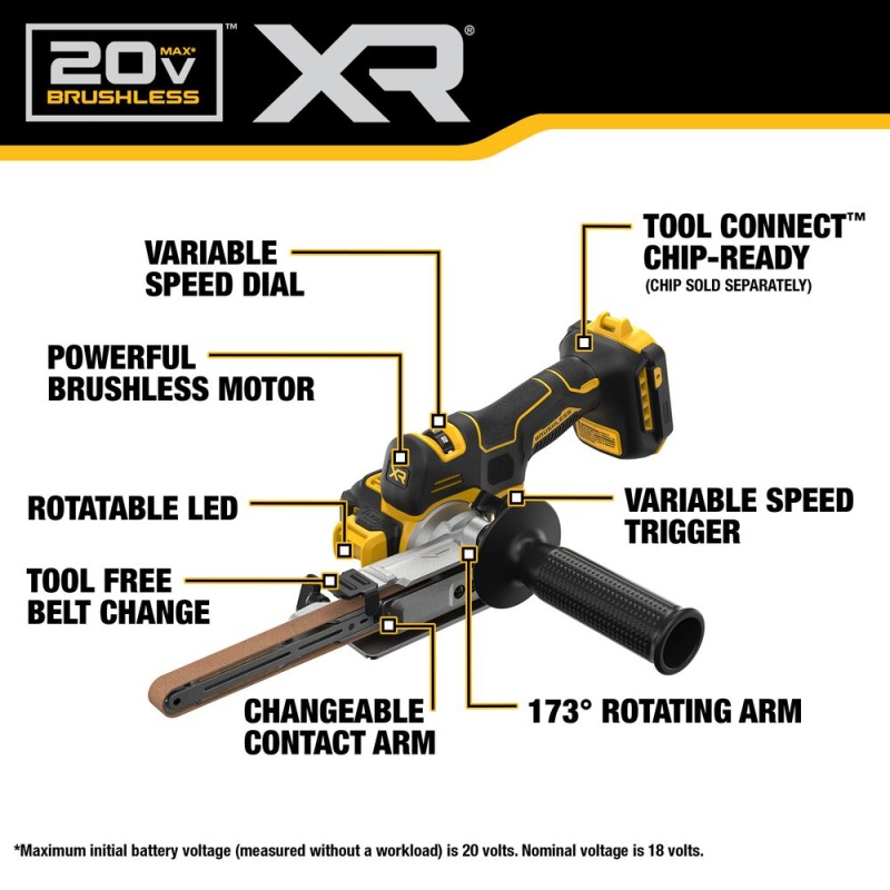 DeWALT DCM200B 20V MAX XR 18" Brushless Cordless Li-Ion Bandfile - Bare Tool - Image 3