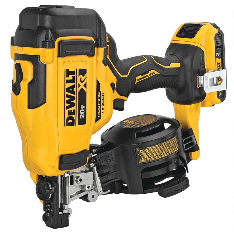 DeWALT DCN45RND1 20V 15 Degrees Lithium-Ion Cordless Coil Roofing Nailer Kit - Image 3