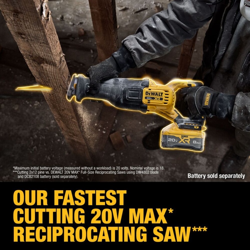 DeWalt DCS384B 20V XR Cordless Li-Ion Reciprocating Saw - Bare Tool - Image 3