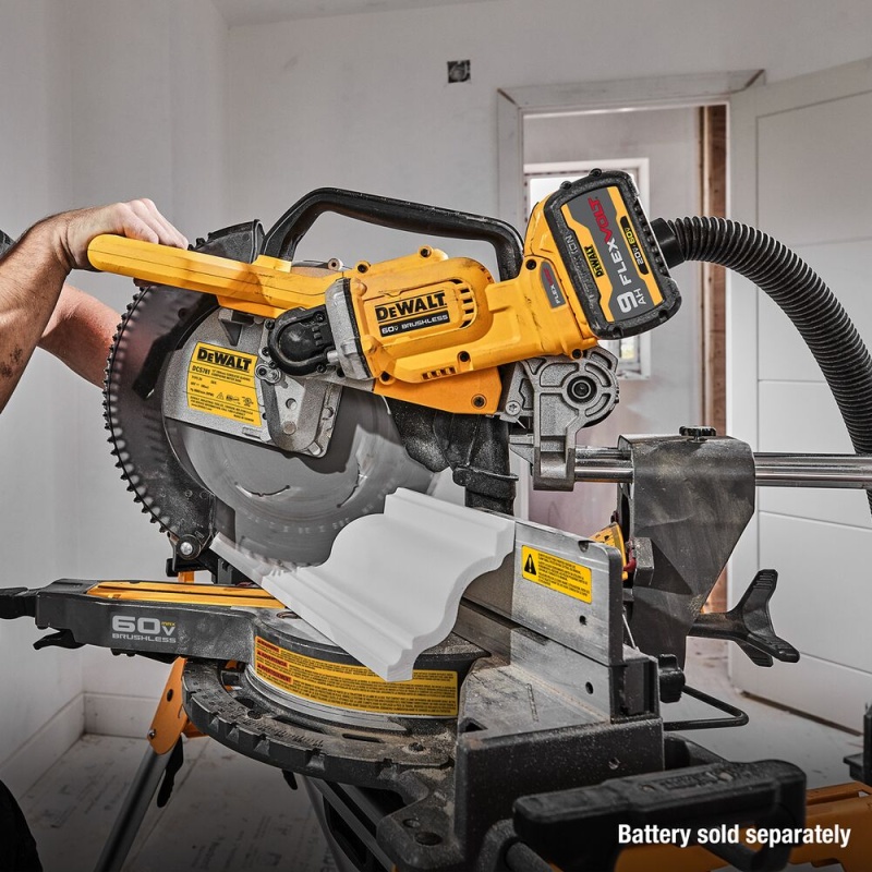 DeWalt DCS781B 60V 12" Cordless Double Bevel Sliding Miter Saw - Bare Tool - Image 5