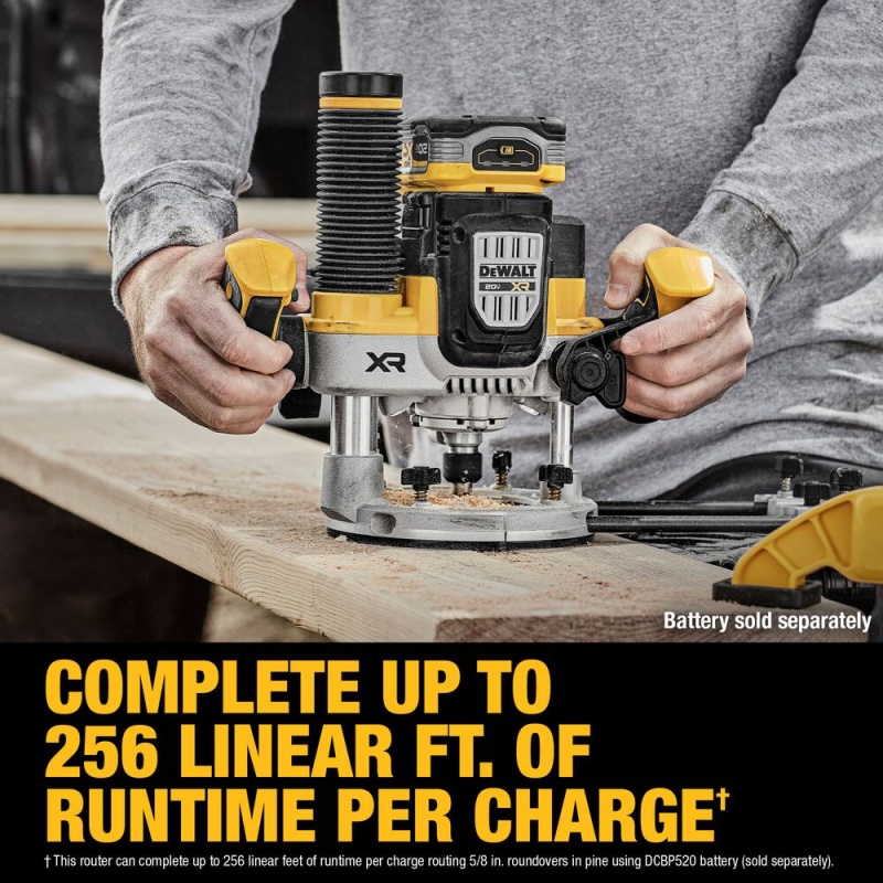 DeWalt DCW620B 20V MAX XR 2-1/4 HP Brushless Cordless Plunge Router - Bare Tool - Image 5