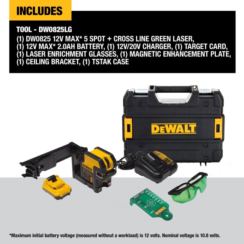 DeWALT DW0825LG-K 12V MAX 5 Spot Combination Laser - Image 2