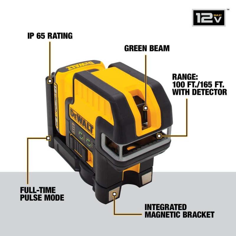 DeWALT DW0825LG-K 12V MAX 5 Spot Combination Laser - Image 3