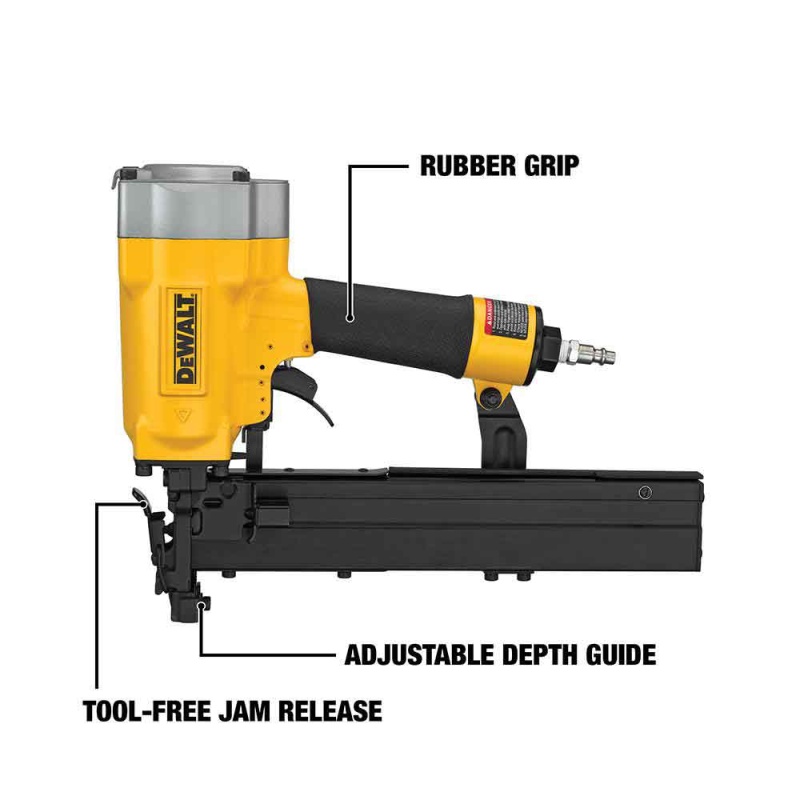 DeWALT DW451S2 16 Gauge Pneumatic Wide Crown Tool Free Lathing Stapler - Image 4