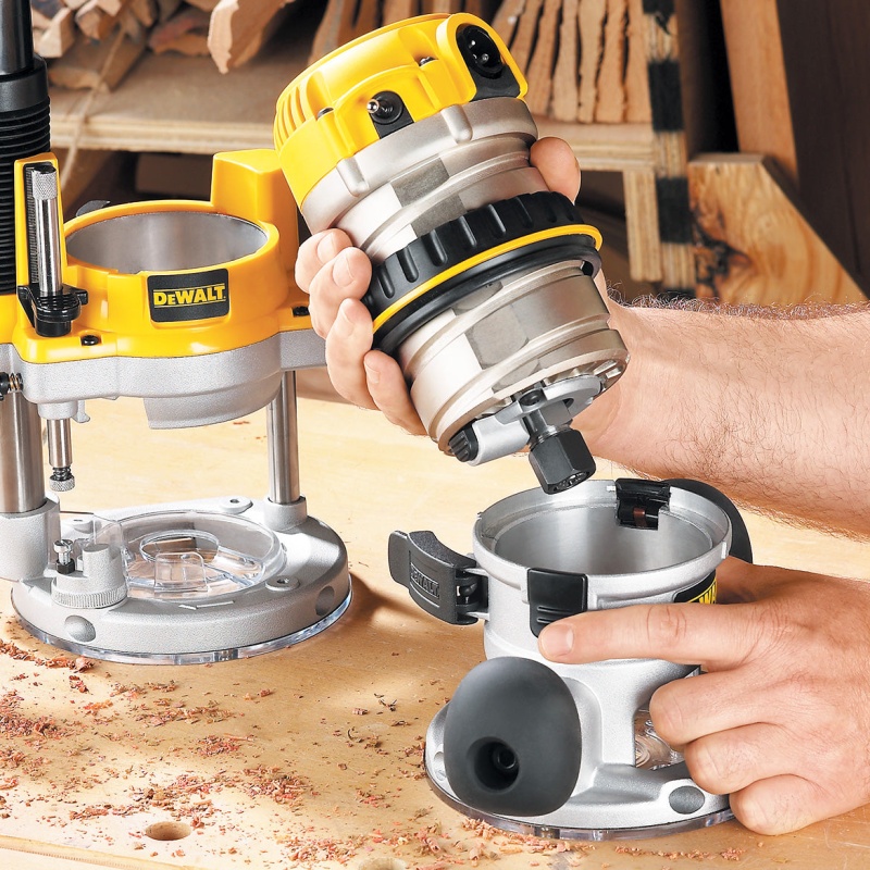 DeWALT DW618 2-1/4 HP EVS Fixed Base Woodworking Router w/ Soft Start - Image 4