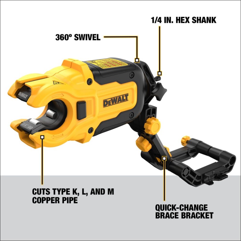 DeWALT DWACPRIR IMPACT CONNECT Copper Pipe Cutter Attachment for Impact Driver - Image 3