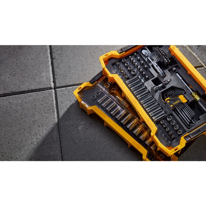 DeWALT DWMT45402 1/4"-3/8" Mechanic Tool Set w/ToughSystem 2.0 Tray/Lid -131 PC - Image 7