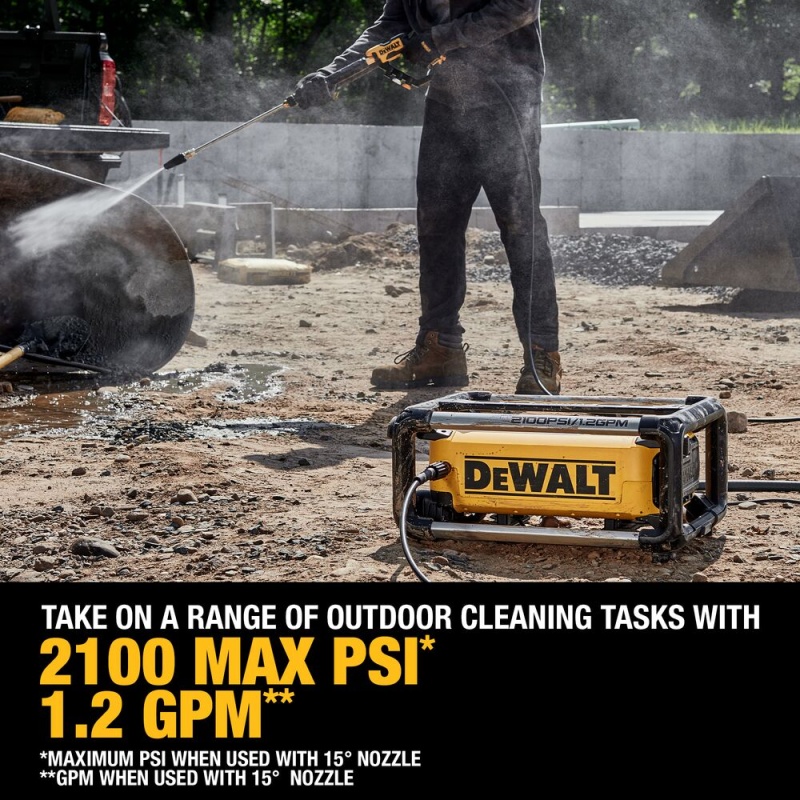 DeWALT DWPW2100 2100 PSI 1.2 GPM Cold Water Electric Pressure Washer - Image 4