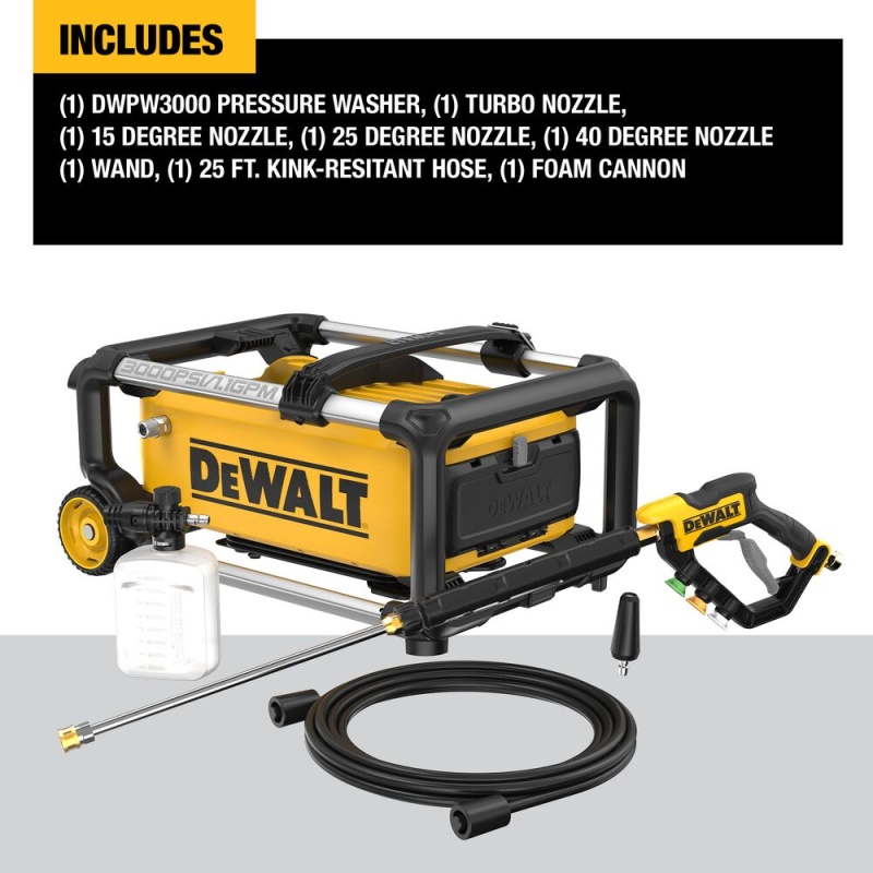 DeWALT DWPW3000 3000 MAX PSI 1.1 GPM 15 AMP Brushless Jobsite Pressure Washer - Image 2