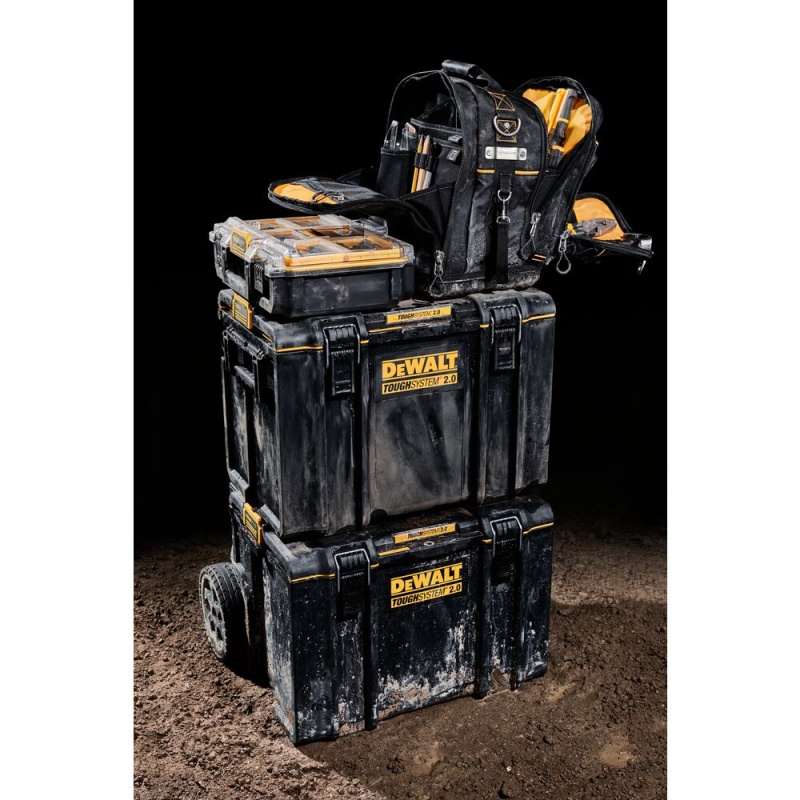 DeWALT DWST08025 TOUGHSYSTEM 2.0 Durable 1680D Compact Tool Bag w/ 25 Pockets - Image 6