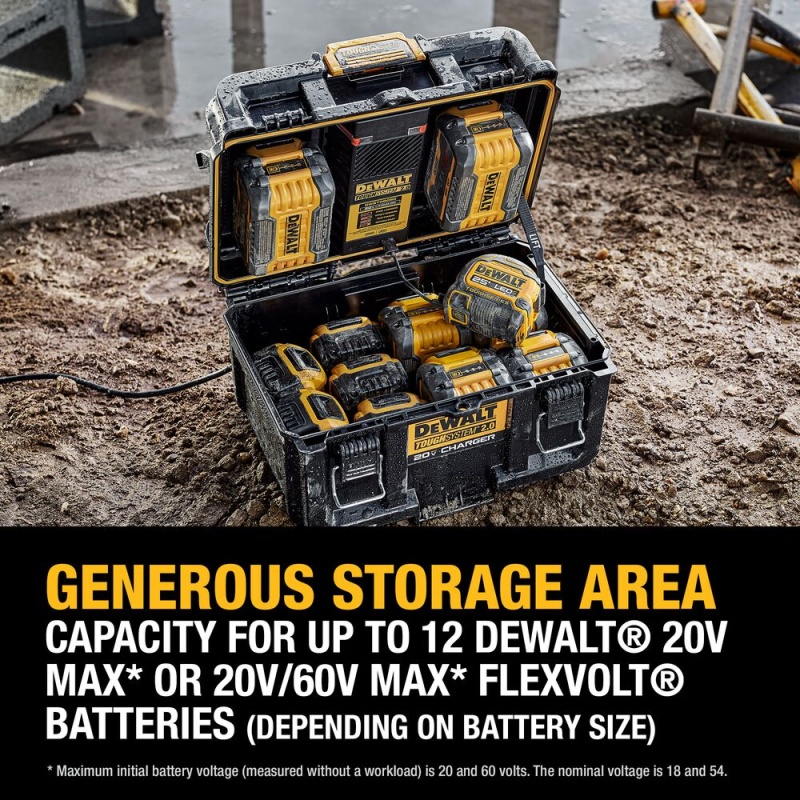 DeWALT DWST08050 TOUGHSYSTEM 2.0 20V Dual Port Charger Box - Image 7