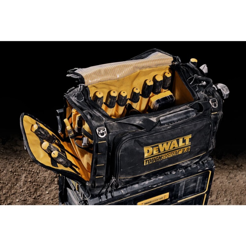 DeWALT DWST08350 TOUGHSYSTEM 2.0 Durable 1680D Jobsite Tool Bag w/ 50 Pockets - Image 10