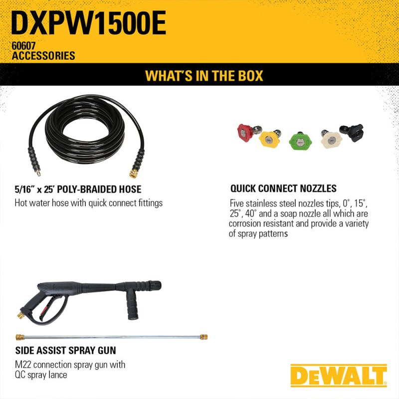 DeWALT DXPW1500E 1,500-Psi 2.0-Gpm Cold Water Commercial Pressure Washer - Image 11