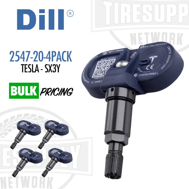 Dill | Tesla Model SX3Y Bluetooth TPMS Sensor with Black Clamp-In Valve (2547-20) - Image 2