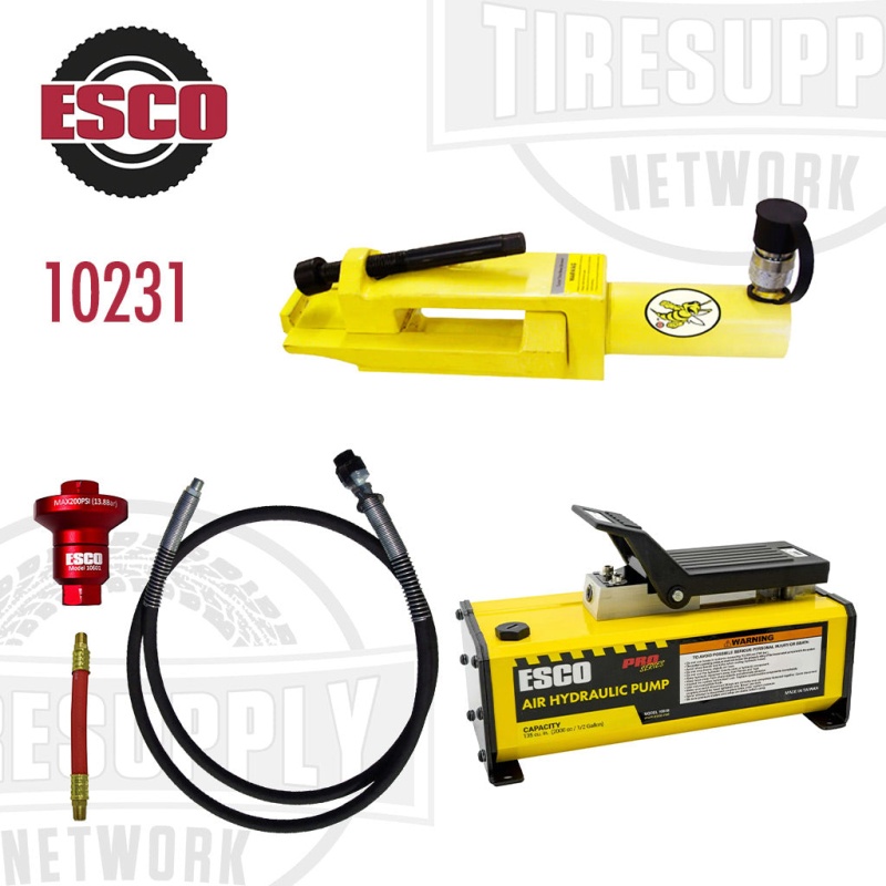 ESCO | Yellow Jackit Giant Tire/OTR Bead Breaker Kit with 1/2 Gallon Hydraulic Air Pump (10231)