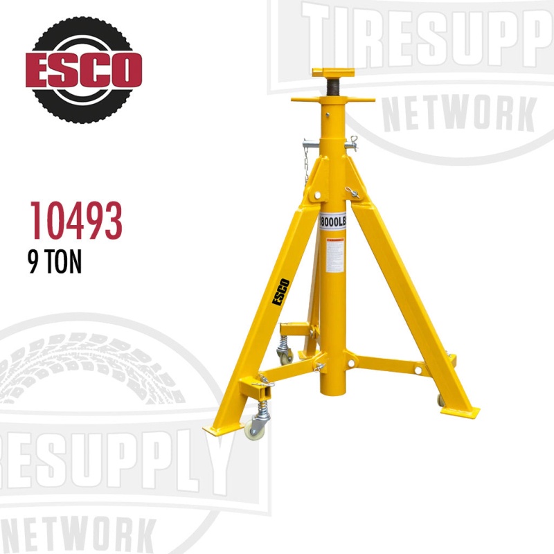 ESCO | 10493 Heavy Duty 9 Ton High-Lift Foldable Tripod Jack Stand