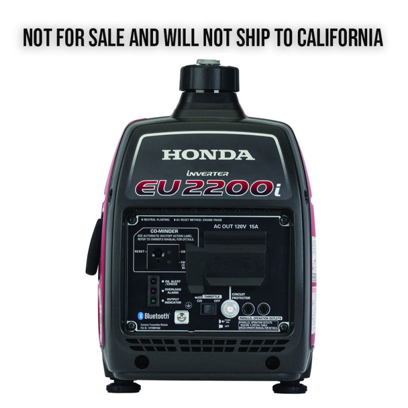 Honda EU2200i 2,200 Watt Quiet Gas Powered Portable Inverter Generator w/ CO-Minder - Image 2