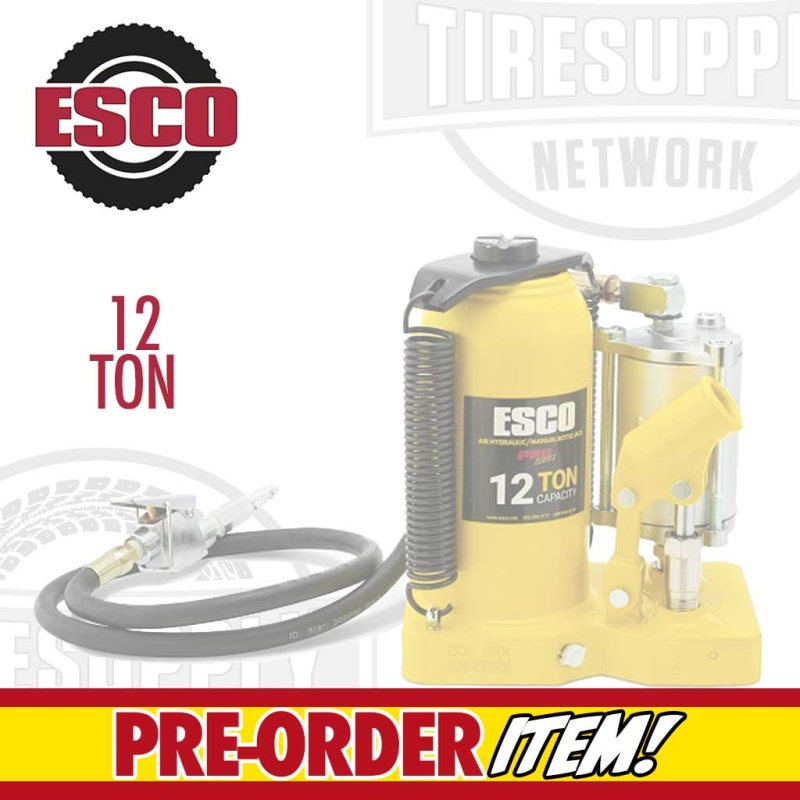 PRE-ORDER: ESCO 10380 Pro Series 12 Ton Air Hydraulic Bottle Jack