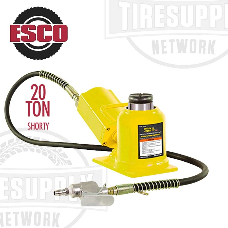 PRE-ORDER: ESCO 10399 Yellow Jackit 20 Ton Air Hydraulic Shorty Bottle Jack - Image 2