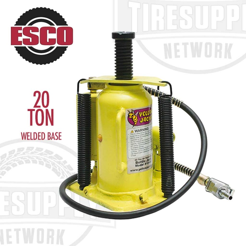 PRE-ORDER: ESCO 10446 Yellow Jackit 20 Ton Air/Manual Bottle Jack with Welded Base - Image 2