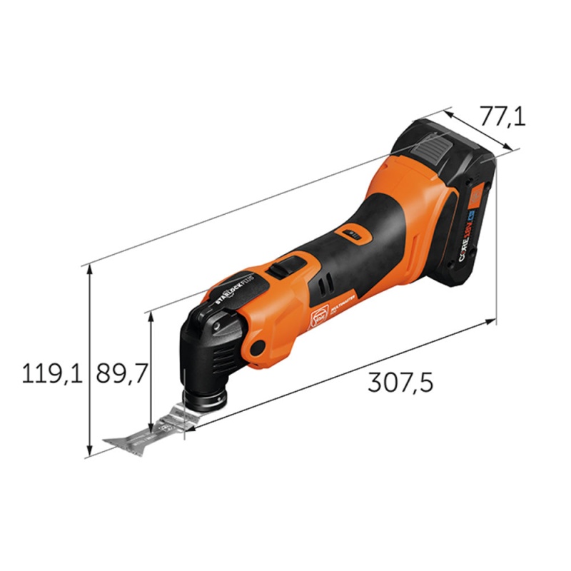 Fein 71293862090 18V MultiMaster AMM 500 Oscillating MultiTool - Bare Tool - Image 3