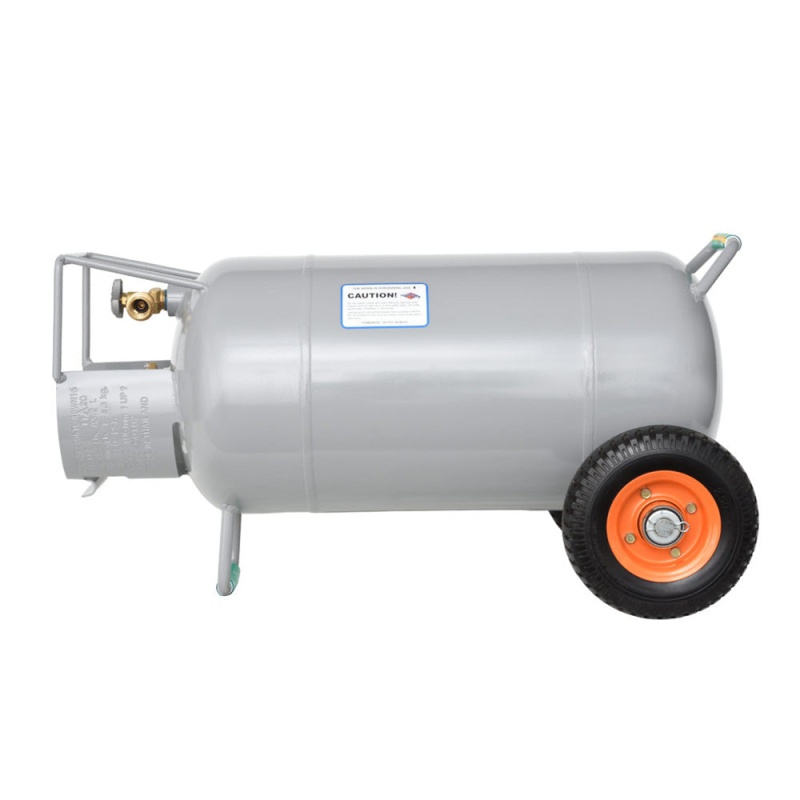 Flame King YSN40HOG 40 LBS Horizontal/Vertical Propane Cylinder w/OPD W/Wheels - Image 4