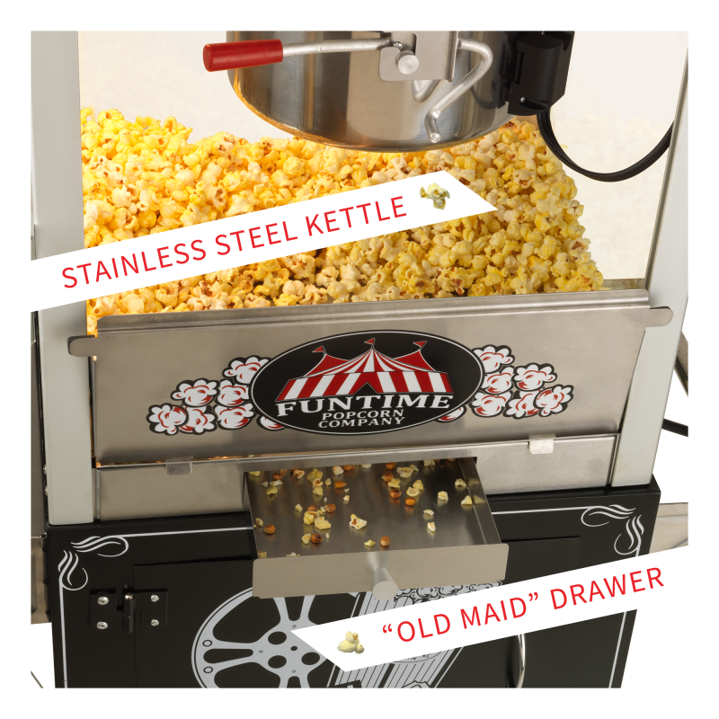 FunTime FT1626PP Palace Popper 16 Oz Commercial Style Bar Style Popcorn Popper Machine - Image 4