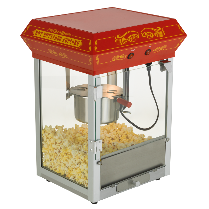 FunTime FT421CR 4oz Red Bar Table Top Popcorn Popper Maker Machine