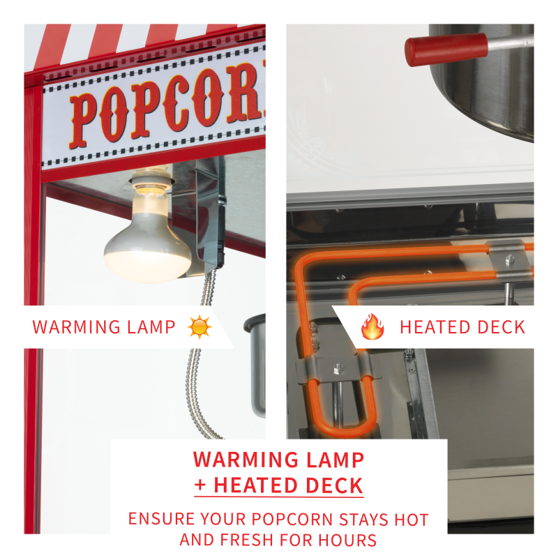 FunTime FT8000CP 8 OZ Commercial Style Carnival Bar Style Popcorn Popper Machine - Image 6