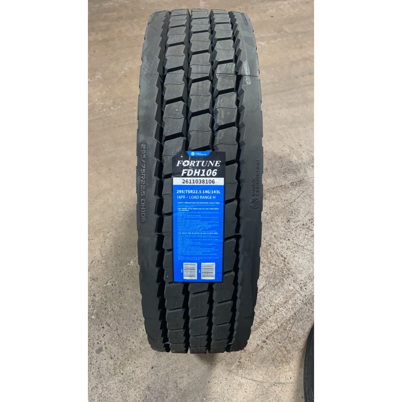 Set of 8 Tires 295/75R22.5 FDH106 Fortune Drive Closed Shoulder 16 Ply 146/143 L - Image 2