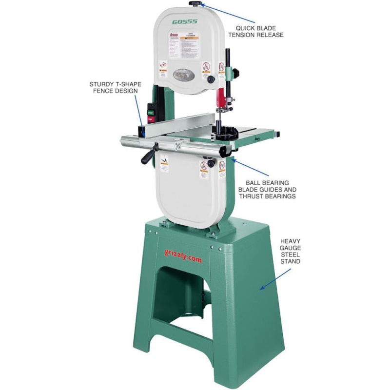 Grizzly G0555 110V/220V The Ultimate 14 Inch Bandsaw - Image 2