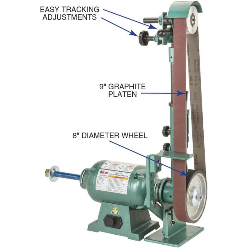 Grizzly G1015 110V Knife Belt Sander / Buffer - Image 4