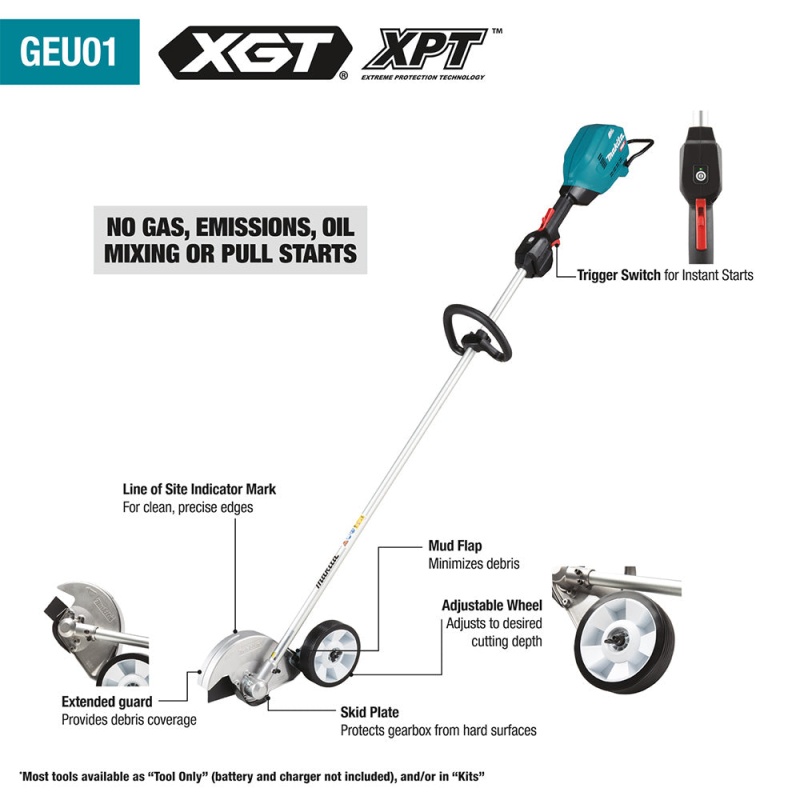 Makita GEU01Z 40V max XGT Brushless Cordless Edger - Bare Tool - Image 2