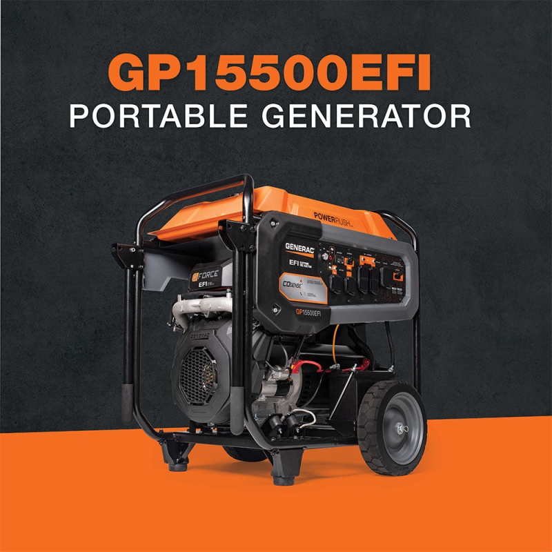 Generac GP15500E 15000 Watt Gasoline Portable Generator w/ Idle Control - Image 3