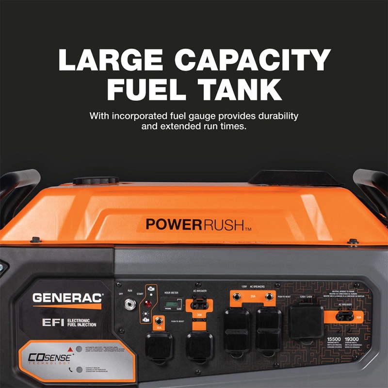 Generac GP15500E 15000 Watt Gasoline Portable Generator w/ Idle Control - Image 7