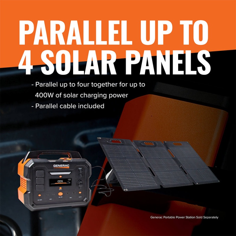 Generac GS100 100 Watts Solar Panels for Power Stations w/ Tri-Fold Design - Image 5