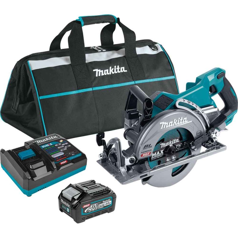 Makita GSR01M1 40V MAX XGT 7-1/4 Brushless Rear Handle Circular Saw Kit w/4.0 Ah