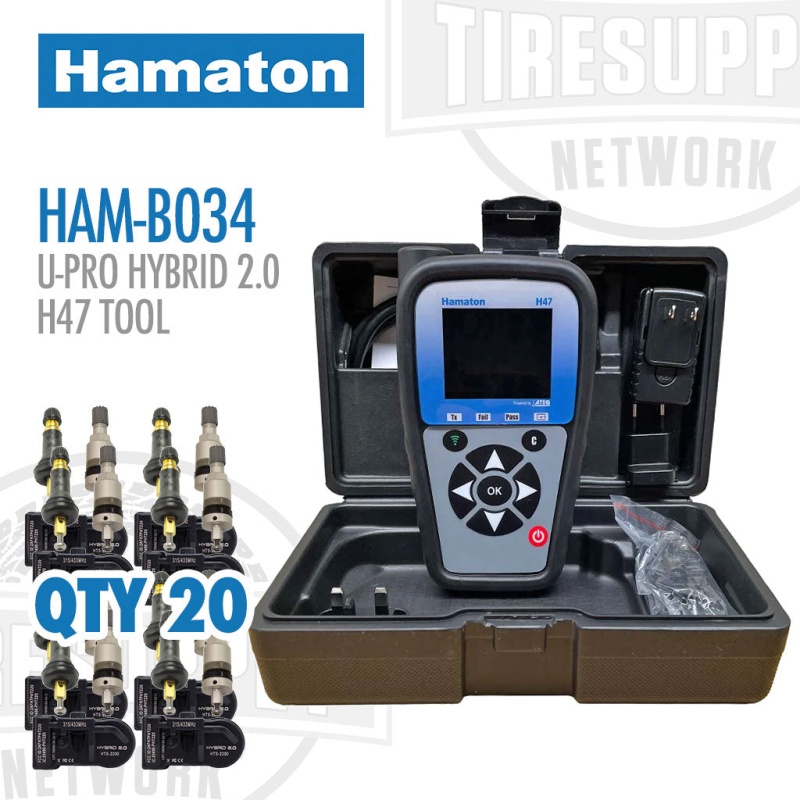 Hamaton | Bundle with H47 TPMS Tool, OBDII Cable, 20 U-Pro Hybrid 2.0 Dual-Frequency Sensors (HAM-B034)