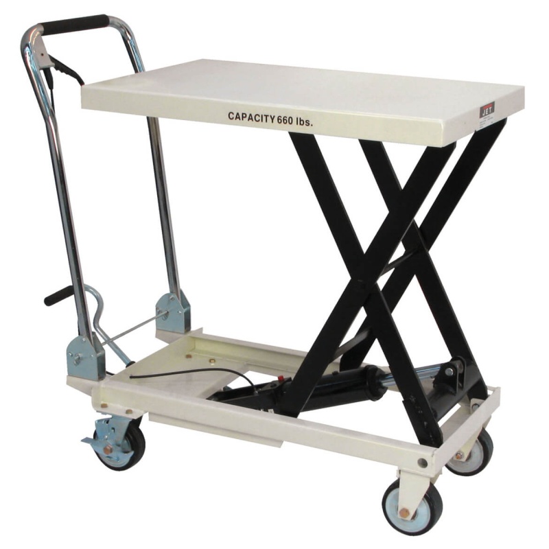 JET SLT-660F Scissor Lift Table Folding Handle 660-lb. Capacity