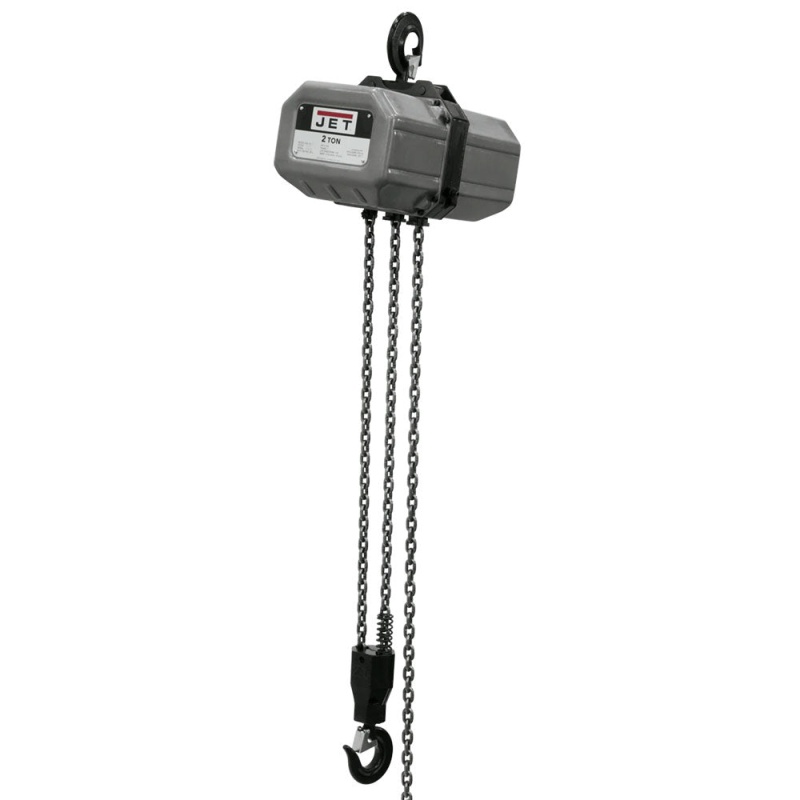 JET 2SS-3C-15 230V/460V 2 Ton 3 Phase Electric Chain Hoist w/ 15' Lift