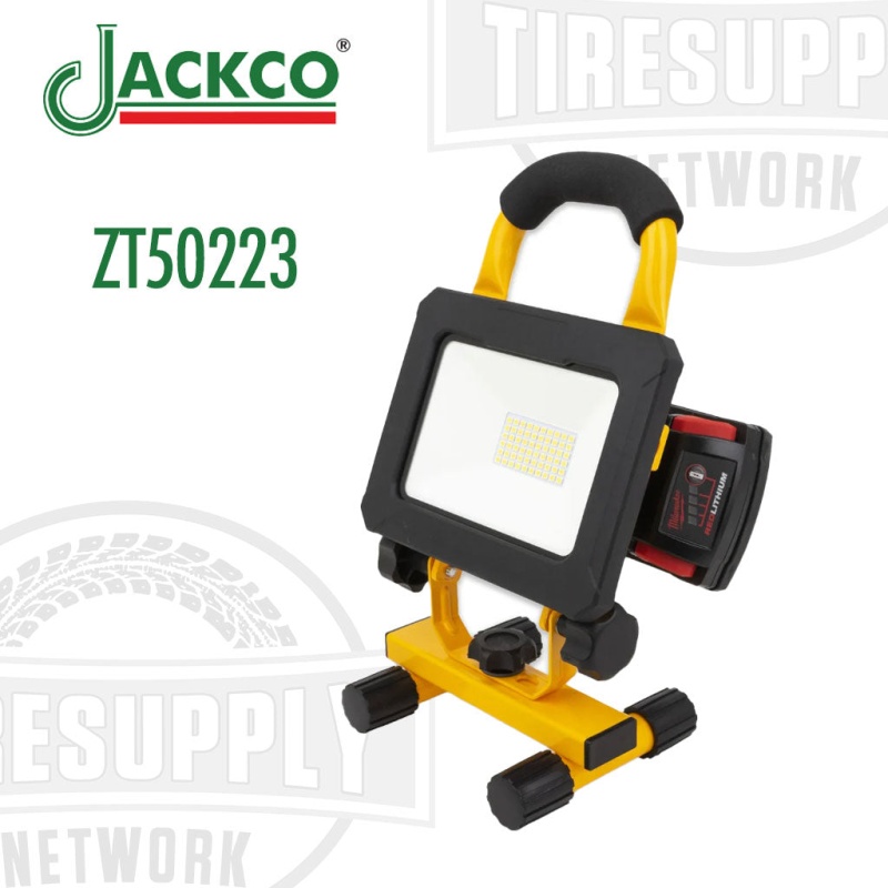 Jackco | 20W LED Worklight Powered by Makita, DeWalt, Milwaukee Cordless Tool Batteries (ZT50223)